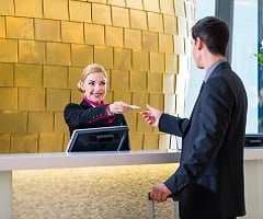 Hotel clothing and uniforms for receptionist