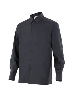 Camisas de trabajo velilla manga larga un bolsillo de algodon vista 1