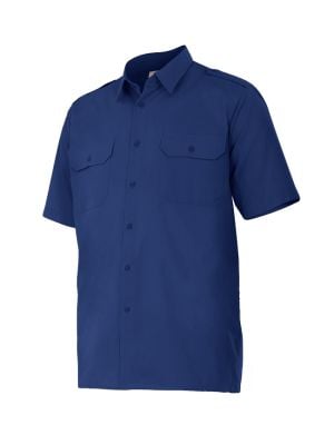 Camisas de trabajo velilla manga corta con galoneras de algodon vista 1