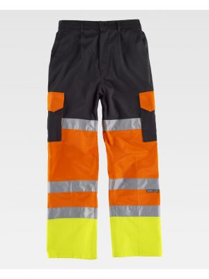 Pantalones reflectantes workteam c3216 de poliÃ©ster para personalizar vista 2